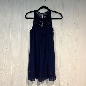 Iz Byer Navy Sleeveless Dress, Size M